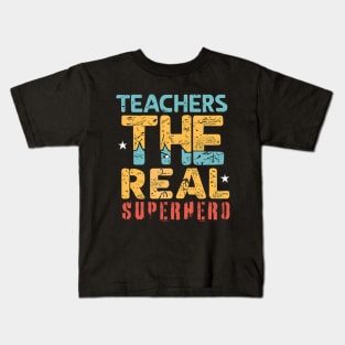 Teacher the real superhero Kids T-Shirt